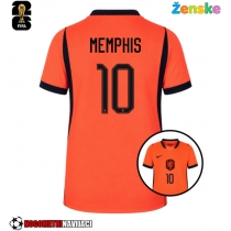 Ženske Nogometnih dresov Nizozemska Memphis Depay #10 Domači SP 2026 Kratki rokavi